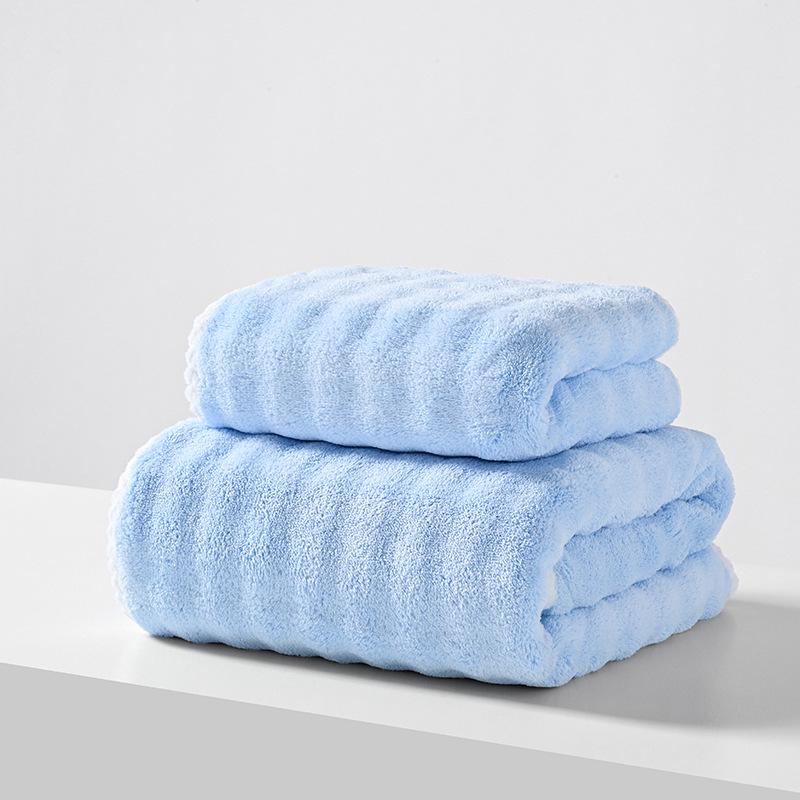 Bubble Velvet Bath Towel and Hair Drying Cap Set - Absorbent, Lint-Free, Quick-Drying, Soft, 3-Piece Set 35x75 cm Towel