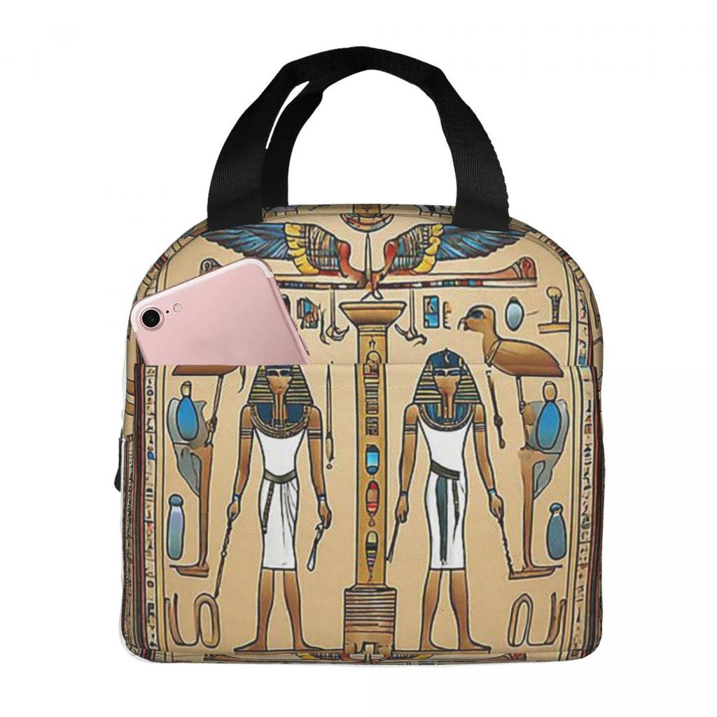 Egyptian Mythology Gods Insulated Lunch Bag for Kids School Cooler Thermal Food Box Tote Portable Lunch Boxes Container