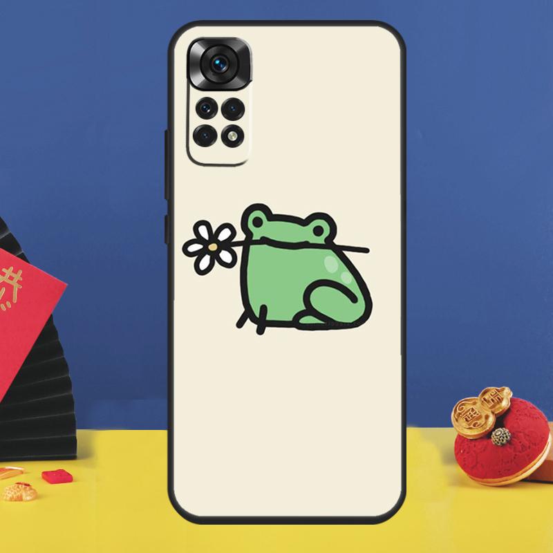 Kawaii Frog Phone Case For Xiaomi Redmi Note 11 Pro Note 10 Pro 12 8 9 Pro 9S 10S 11S 12C 9C 10C Funda