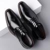 Men Formal Dress Shoe Black Leather Shoes Men Lace Up Point Toe Business Casual Shoes for Men Wedding Party Office shoes