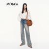 MO&Co. V-Neck Loose Fit Asymmetric Hem Blouse