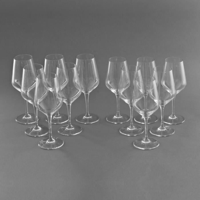 Gobelets en verre - BORMIOLI - Lot de 6 - 25 cl - Motif à pois - Compatible lave-vaisselle