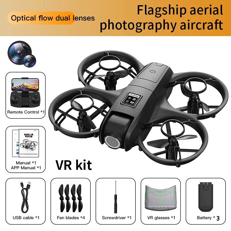 Drone X228 com Óculos VR 8K 2.4G WIFI Posicionamento Profissional HD Aéreo RC Avião Câmera Dupla HD Quadricóptero Drones Aéreos Brinquedos