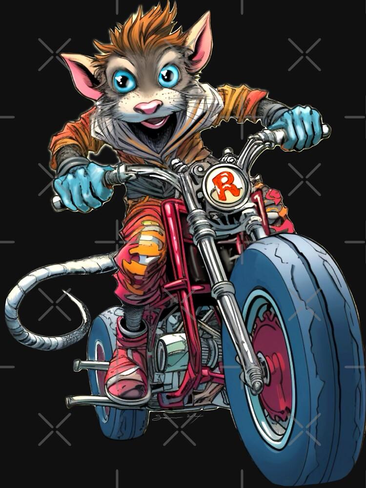 Biker Mice from Mars Rebel Biker Boy Rat Gang Rebels Book Illustration by Sarnia Classic T-Shirt