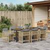 Garden Dining Set 9 pcs Beige Poly Rattan