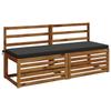 2 piece Bench Cushions SOEST 2 pcs. 100percent  Polyester Anthracite