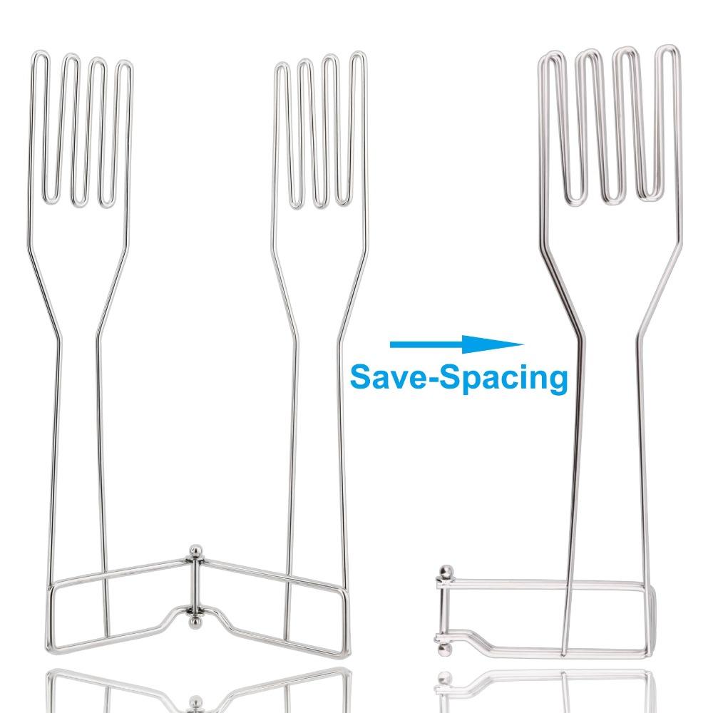 Collapsible Gloves Holder Carbon Steel Glove Drain Stand Practical Vertical Glove Support  Kitchen