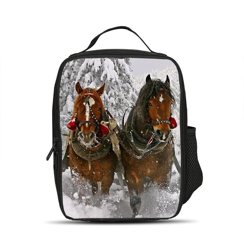 Horse Ice Pack Animal Horse 3D Printing Large Capacity New Casual Design for Primary and Secondary School Students