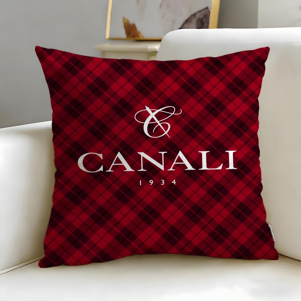 classic fashion brand Canali Cushion Cover Soft  EasyWash Pillow Case  Versatile for Couch Bed Travel and Office