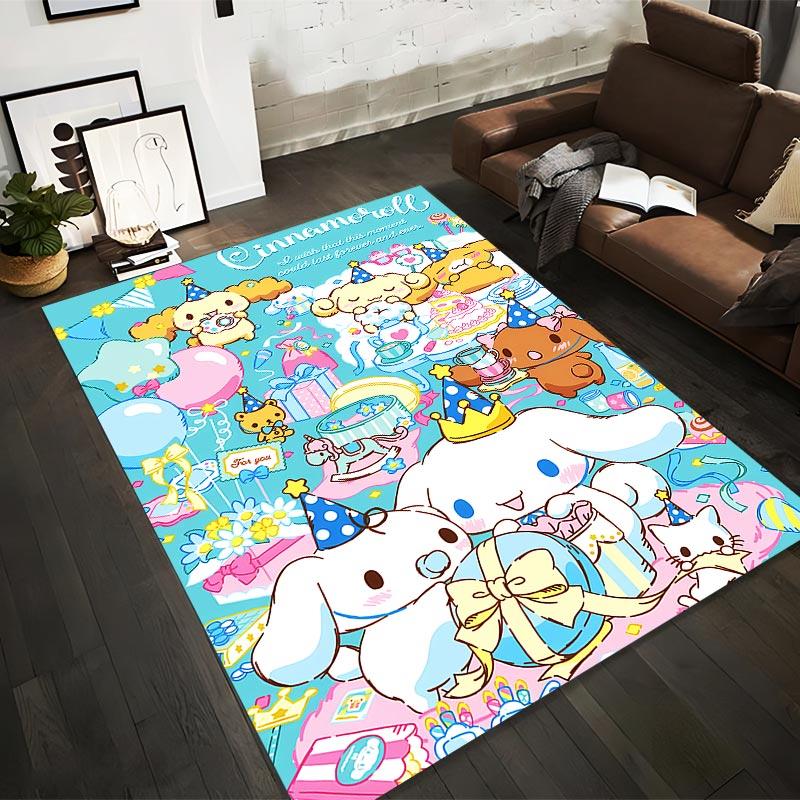 

Cinnamoroll Party-Themed Cartoon Carpet with Cute Animals1Balloons1and Gift Designs. Suitable for use as an anti-slip1 for1room and bedroom sofas 40x60cm( 15x23in )