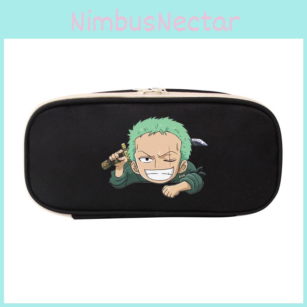 One Piece Anime Character Canvas Stationery Pouch With Secure Closure For Gift And Storage