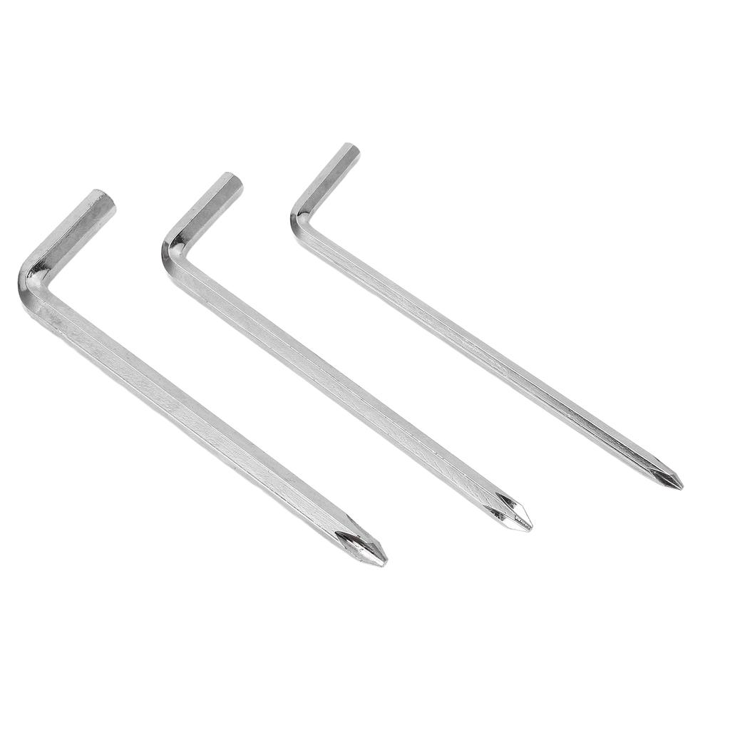3Pcs Dual Purpose Screwdriver Set L Type Hex Cross Head Steel Simple Hardware Hand Tools