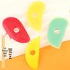 4-Piece Multifunctional Silicone Pottery Scraper Set for Trimming, Shaping, and Surface Flattening.