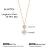 Baroque Pearl & Zircon Necklace with Gold-Plated Titanium Steel