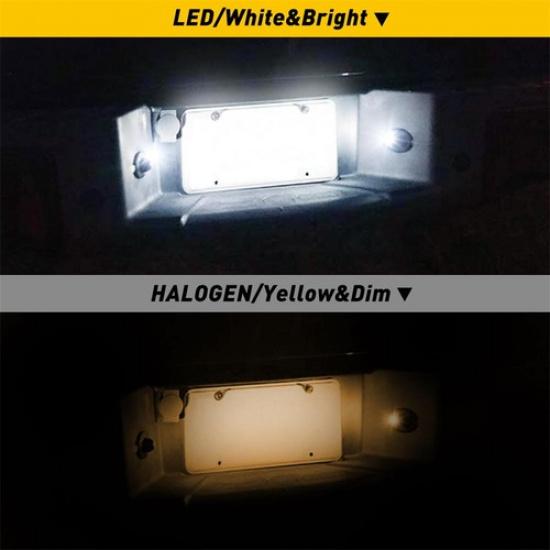 Full White LED License Plate Light Kit For GMC Silverado Sierra 1500 2500 3500
