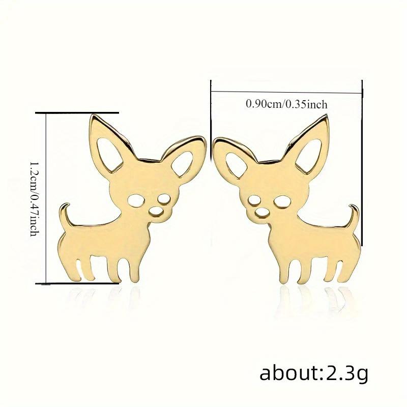 Ein Paar modische Ohrringe, einfache und niedliche Welpen-Ohrringe