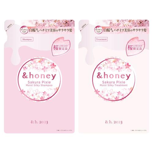 

&honey And Honey Pixie Moist Silky/White Sakura Sakura шампунь для лечения волос, сменный блок, набор из пары [шампунь сменный блок 350 мл, лечебный сменный блок 350 г]