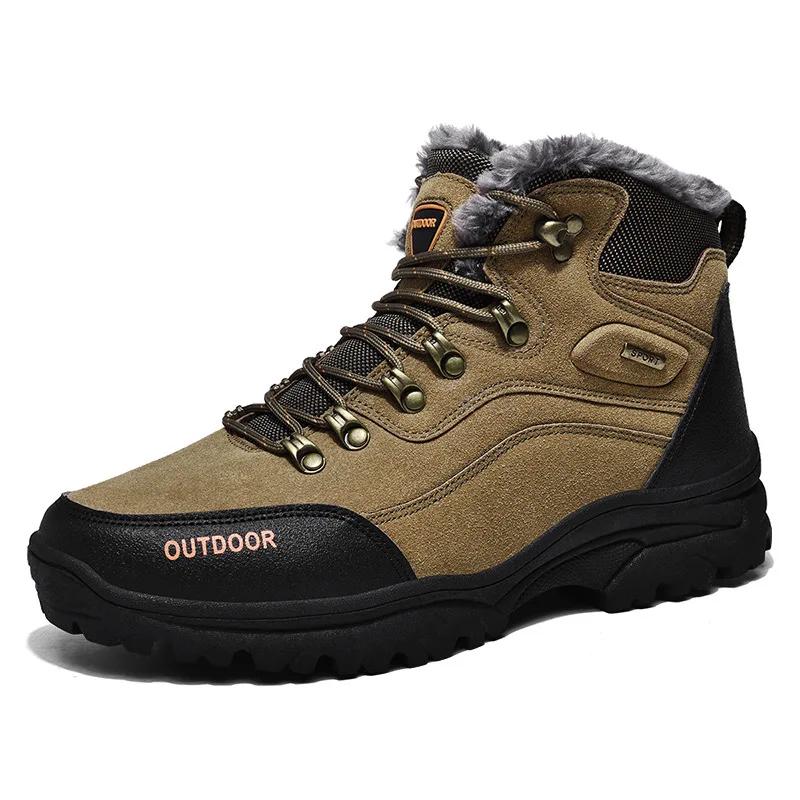 Модные Новые Зимние Теплые Мужские Снежные Ботинки Высокие Меховые Мужские Ботинки Модные — фото 9