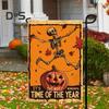 Halloween kerti zászló sütőtök szellem csontváz macska kültéri zászló kétoldalas ünnepi zászló udvari pázsit erkély dekorációkhoz