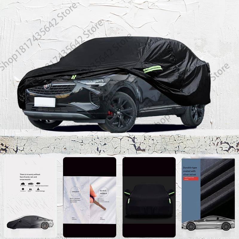 For Buick Envision Anti-UV Sun Shade Rain Snow Resistant Dustproof Black Cover Car Umbrella Full Car Cover Outdoor Protection