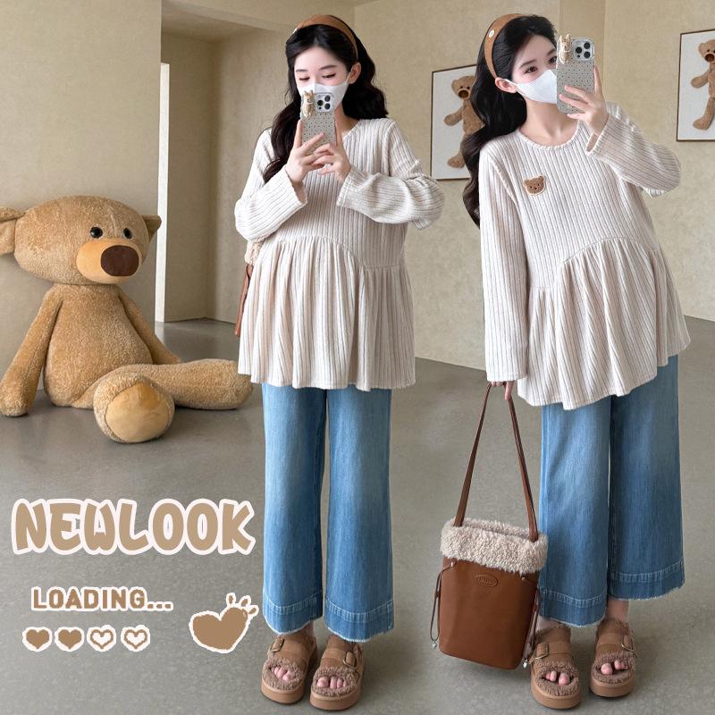 2026 Spring Korean Sweet Casual Loose Knit Doll Shirt L