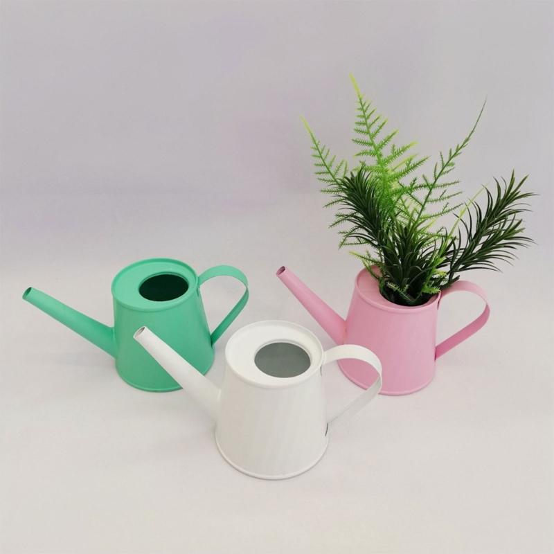 Long Spouts Watering Can Iron Without Splashes Light weight Body Effortlessly Pouring For Potted Plant Gardeners