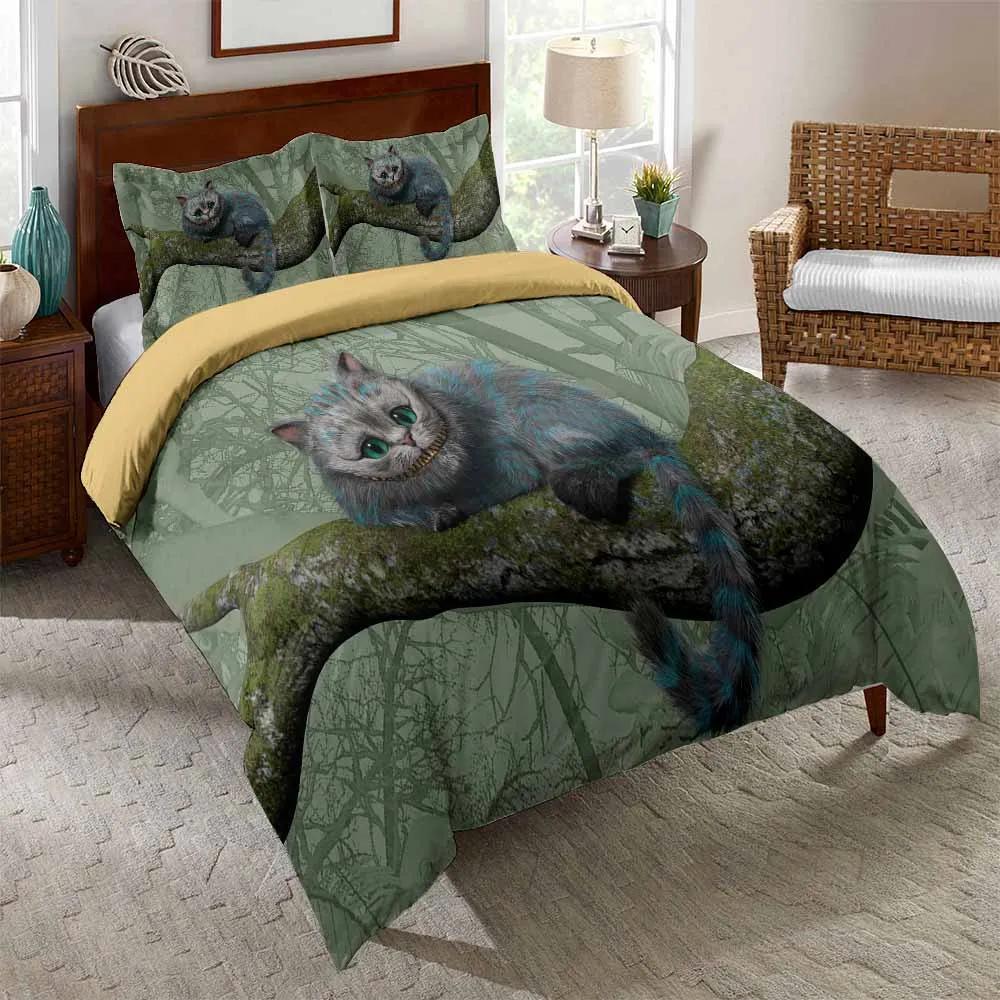 Read Cat Bedding For Girls Boys Cute Colorful Cast Pattern Bedspread 3D Print Cats Theme Bold Color Black Animal Duvet Cover