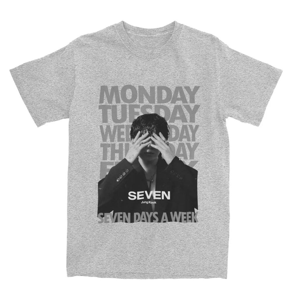 Jungkooks Seven Jungs Kooks T Shirt Beach Street Style T-Shirts Cotton Hip Hop Tee Shirt for Man Woman Short-Sleeved Casual Tees
