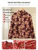 Mom's Floral Long-Sleeve Cotton Jacket for Middle-Aged and Elderly Women