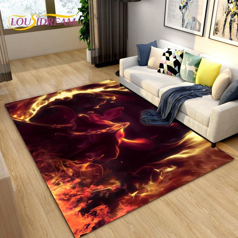 Bleach Japan Anime Cartoon Area Tapete Grande, Tapete de Carpete para Sala de Estar Quarto Sofá Capacho Decoração, Tapete de Piso Antiderrapante para Brincar de Criança