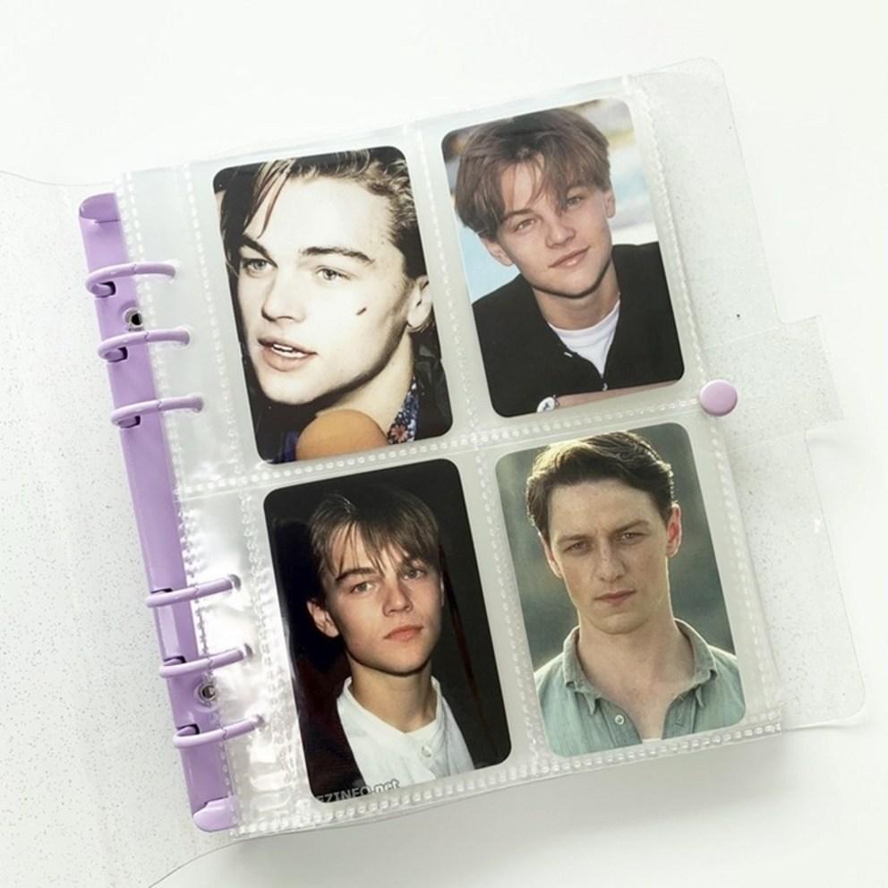 6-ring Photo Binder Call Book Collect Book Mini Photo Card Glitter Album