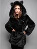 New fur, large size European and American new hooded jacket fox fur imitation fur jacket manufacturer