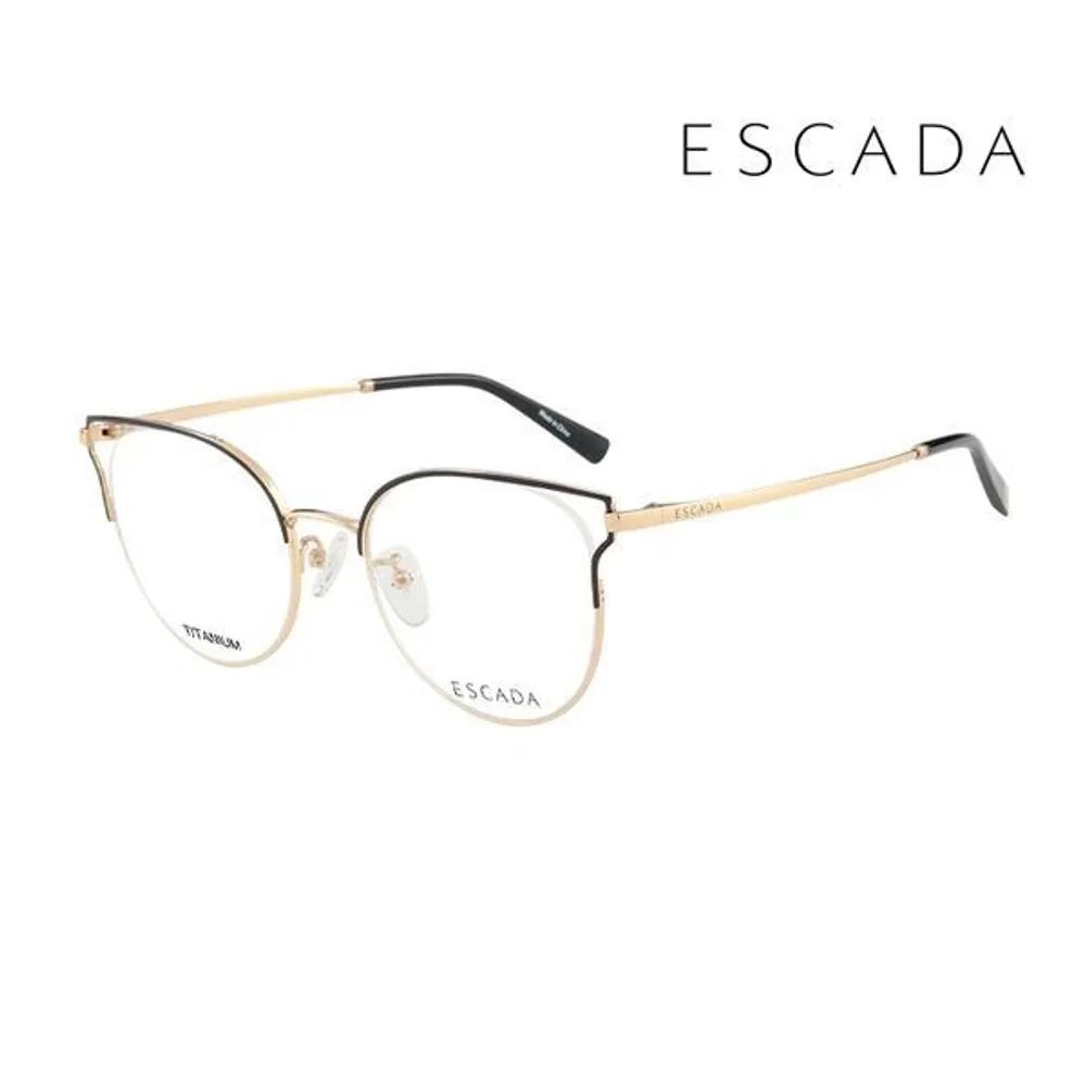 Escada Eyeglass Frames VES B33F 0301 Round Titanium Glasses for Women and Men VES B33F 0301_C [49]