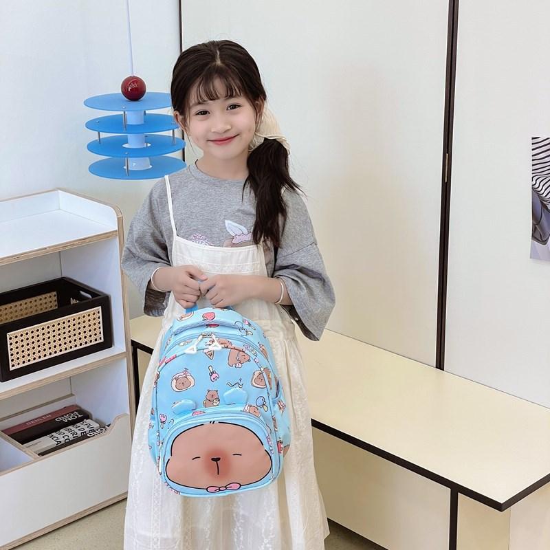 Schoolbag backpack Japanese cute kapibara backpack cartoon children's bag women's 1011 new casual schoolbag large capacity