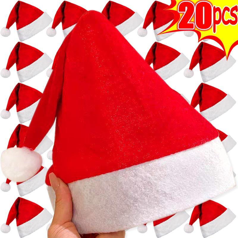 Nice Christmas Santa Hats Santa Hats Decorative Red Cap Adults Kids Women Men Funny Decoration Holiday Party Costume Supplies