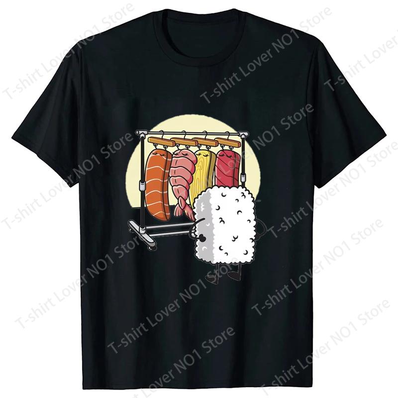 Sushi Wardrobe T Shirt Women Unisex Funny High Quality Tshirt Sushi Graphic T Shirts Loose Shortsleeve T Shirt Summer Loose Tops