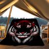 1pc Tiger Face Outdoor Flannel Blanket, Cozy & Warm Soft Te Playful Design, Napping Camping,