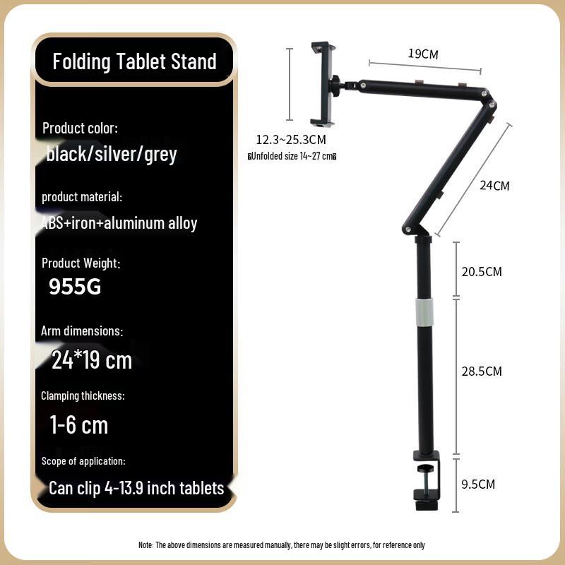 OLOEY Aluminum Alloy Clamp-On Phone/Tablet Stand