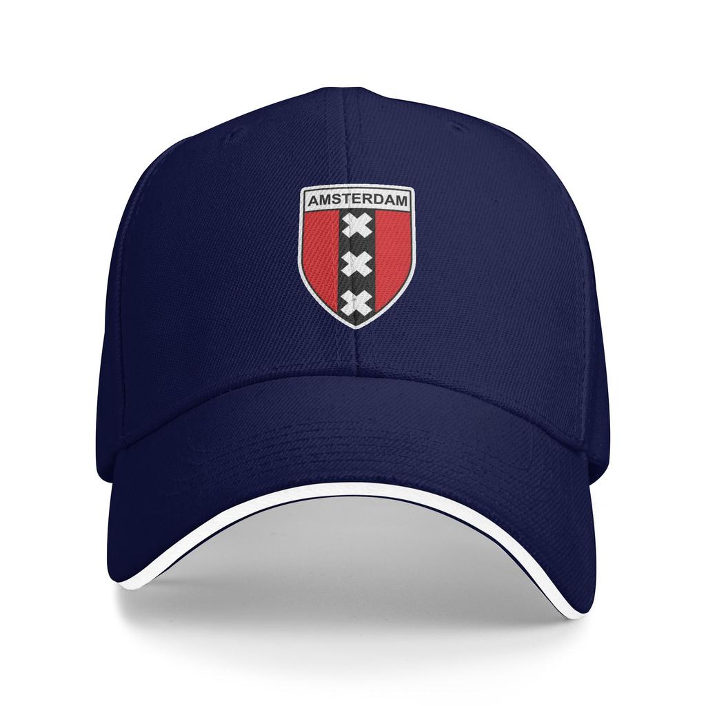 Amsterdam Flag Baseball Cap  UnisexTeens Print Trucker Hat Summer Classic Hunting Camping Adjustable Snapback Cap