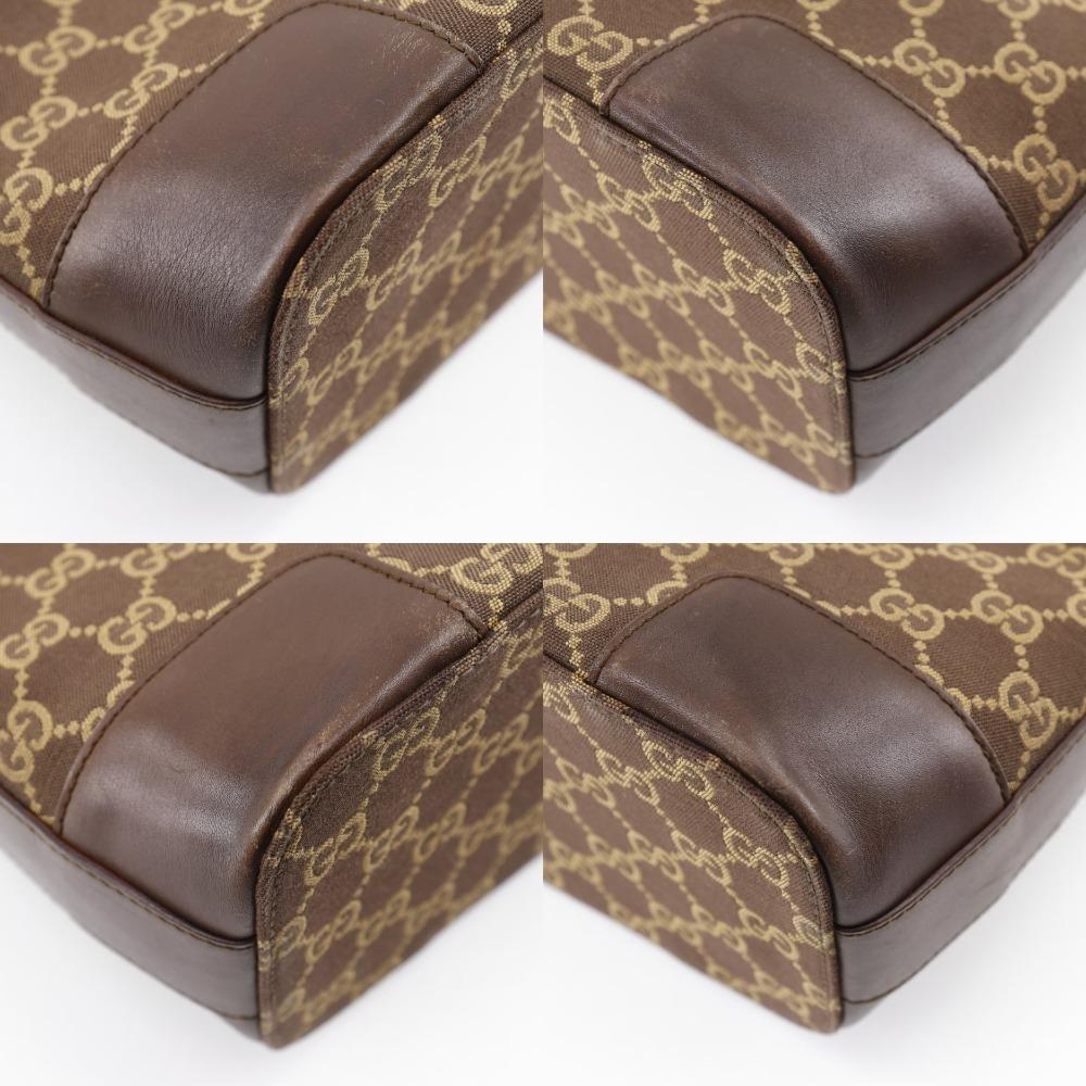 GUCCI One Belt Shoulder Bag 001.4204 Brown GG canvas Women Used