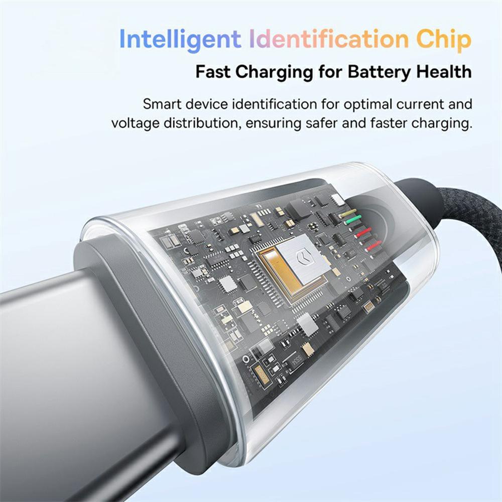 BASEUS Discolor Series 2m Fast Charging Cable USB-A to Type-C 100W Nylon Braided Data Cord