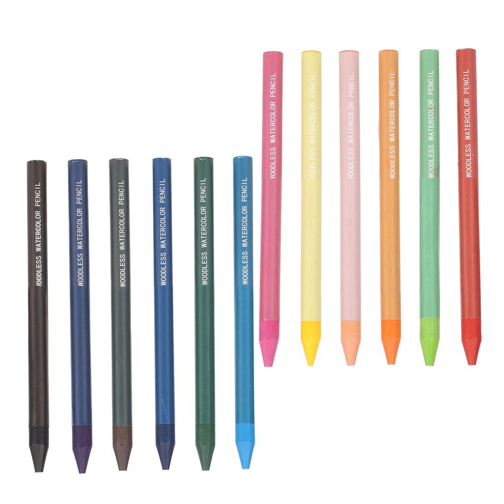 Colored Pencil Set 12 Colors Watercolor Core Water Soluble Eco Friendly Painting Pencils for Art