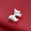 Sterling Silver 999 Pure Bow Knot Beads for DIY Handmade Jewelry Spacer Designs