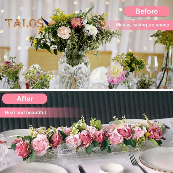 Flower Holder Rectangular Decorative Eco-friendly Useful Acrylic Box Flower Holder Table Decor