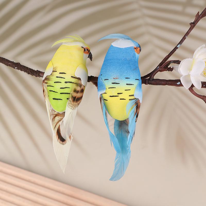 Creative Artificial Parrot Fake Foam Animal Simulation Feather Birds Models Diy For Wedding Party Home Garden Ornament Decor
