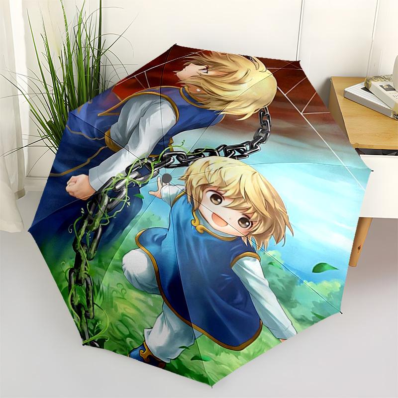 1pc Chained Adventure: Anime-Inspired Umbrella with Automatic Opening, Foldable Design, Iron Frame, Perfect for Fans, Travelers, Everyday Use, and Gif