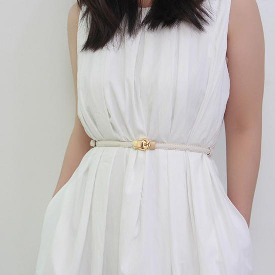 Women Dress Belt Imitation Leather Versatile Solid Color Design Waistband Dresses Shirts Tops Waist Belt Clothing Accessory