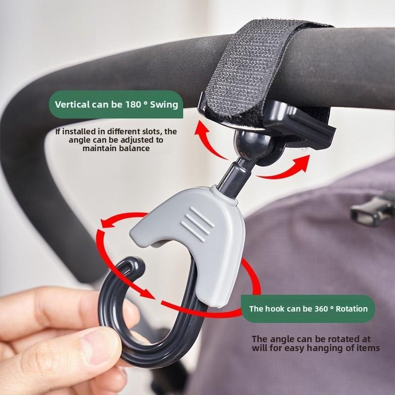 Universal Plastic Stroller Hooks For Baby Carriages Durable 3kg Hold Travel Accessories 2 Pack Modern Design