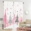 2pcs,Curtains Christmas Trees Stars Festive Cute (2) Popular Minimalist Curtains Semi-Sheer Curtains All Seasons Ldeal for