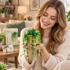 DIY Potted Plant Making Set Beaded Kit, Green Bead Craft Art Hanging And Gift for Adults Crafting Kit Adults, Handmade Gift, Home Desktop Decor